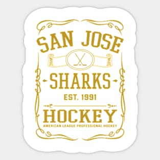 Vintage Sharks Hockey Sticker